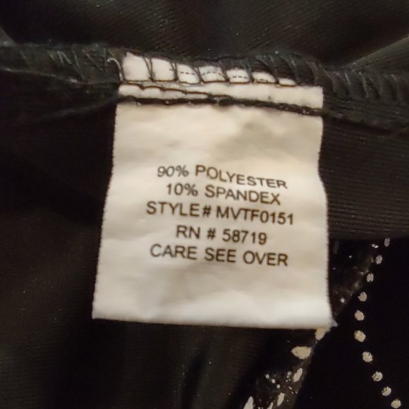 NOTATIONS BLACK SILVER  GLITTER SPARKLE LEAF PATTERN FORMAL SHORT SLEEVE TOP M - Picture 7 of 11